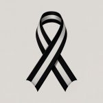 A black and white ribbon to sensitize about bipolar disorder